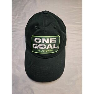 Pelotonia One Goal 100% Cotton Dark Green Hat Adjustable Cycling Beat Cancer‎